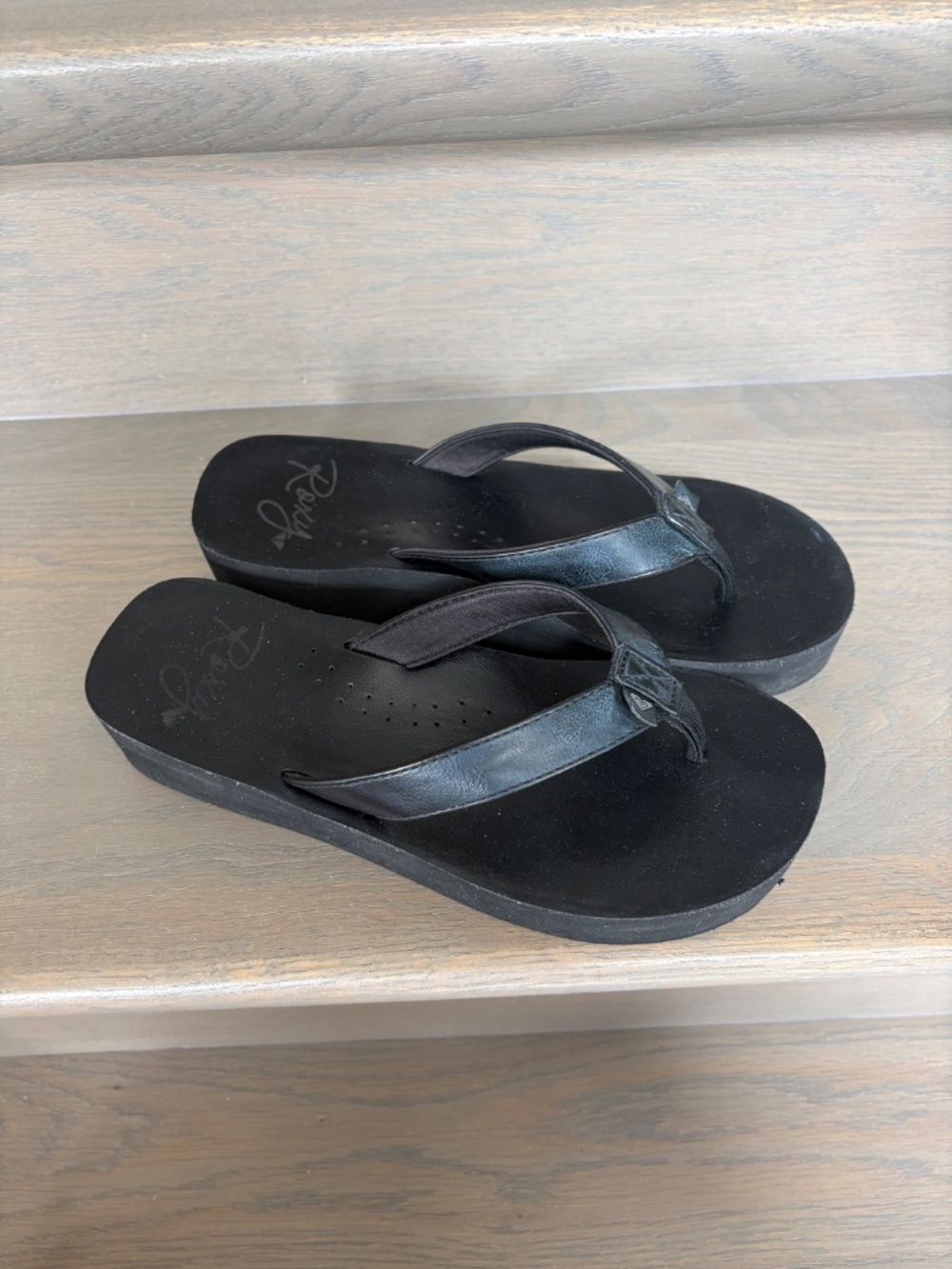 Roxy Wedge Flip Flops - Picture 5 of 11